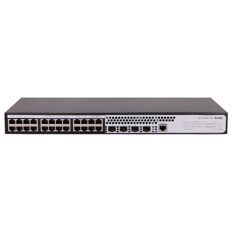 H3C WS5810-28P-WiNet-H1 20百兆电+4千兆电+4千兆光 百兆二层交换机